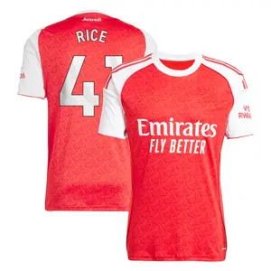 Red Color ARS Rice Home 25/26 Jersey, ARS Rice Red Color Short Sleeve Soccer Jersey