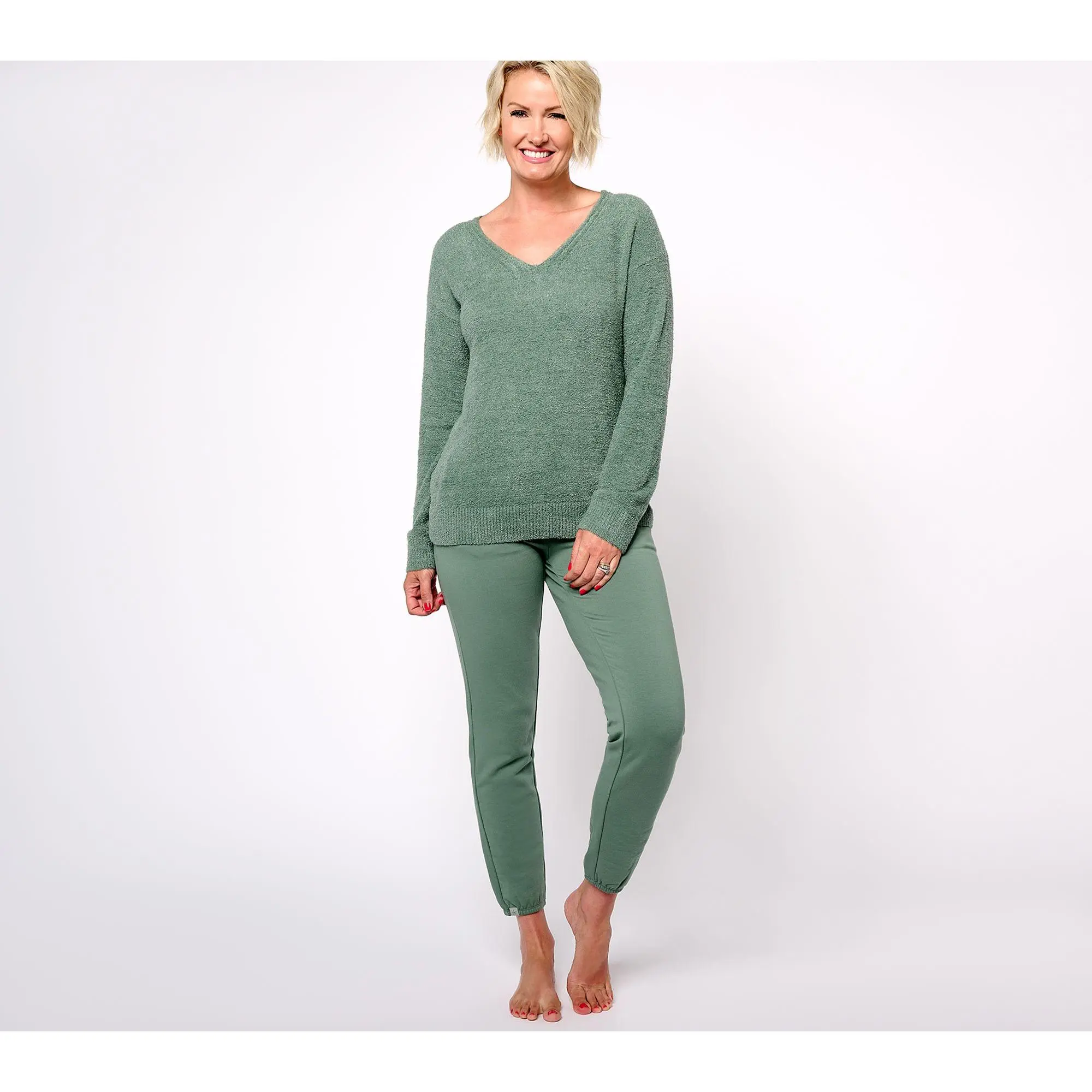 Barefoot Dreams Petite CozyChic Lite Pullover & Lounge Pant Set