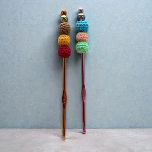 Beaded Crochet Hooks/Needles- Crocheter Gift - Hand Assembled- Set of 2- 5.0mm