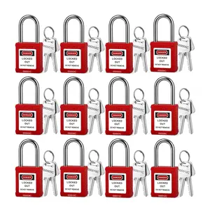 Lockout Tagout Locks with 2 Master Keys｜12-Pack Yellow OSHA Loto Lock｜Keyed Different & Laser Coding｜Lock Out Padlock Kits for Machinery & Electrical Panels