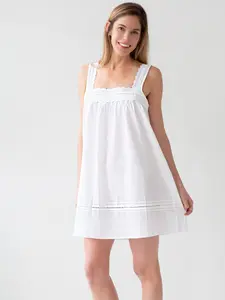 Maeve White Cotton Nightgown