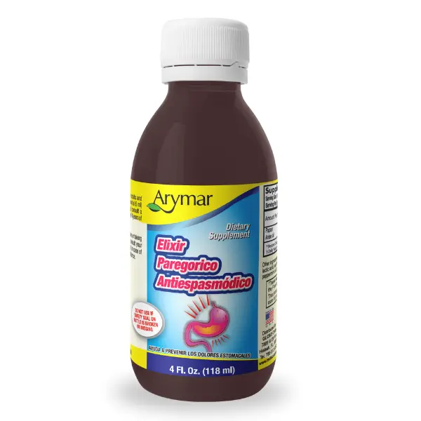 Arymar Elixir Paregorico Antiespasmodico, Digestive Support, 4 fl oz