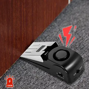 Home Security Door Stopper Alarm, Anti-Theft Alarm Door Stopper,  Sensitivity Modes, 120DB Loud Anti-Theft Alarm, Creative Door Stopper Alarm for Home Hotel, Practical Home Security Gadgets