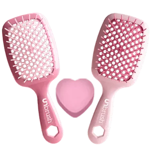 Sweetheart Bundle, UNbrush Pastel Collection, Hair Brush Duo, Valentine’s Gift by FHI Heat