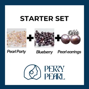 【Starter Set】Pearl Earrings+Pearl Party+Blue Berry（At least 20 pearls must be guaranteed as a gift.）