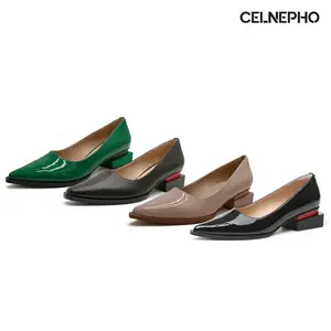 CELNEPHO Womens Pumps Pointed Toe Block Heel Fashion Dressy Easy Slip on Casual Wear Gift Work Festival Wedding Dinner Date Dress Shoes