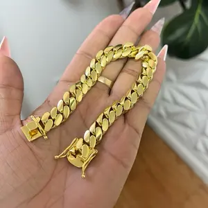 14k Gold bonded Bracelet 12mm (ONLY BRACELET)