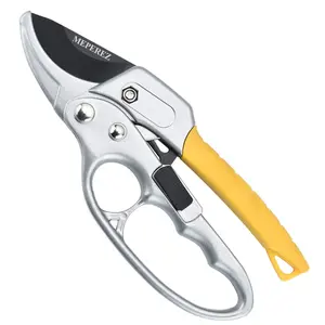 Ultra Sharp Germany Steel Pruning Shears - Cuts 3X Easier, Ergonomic Design - Weak Hand Arthritis Snips, Effortlessly 1-Inch Cut Capacity Heavy Duty Garden Scissors, Sharp Garden Clippers