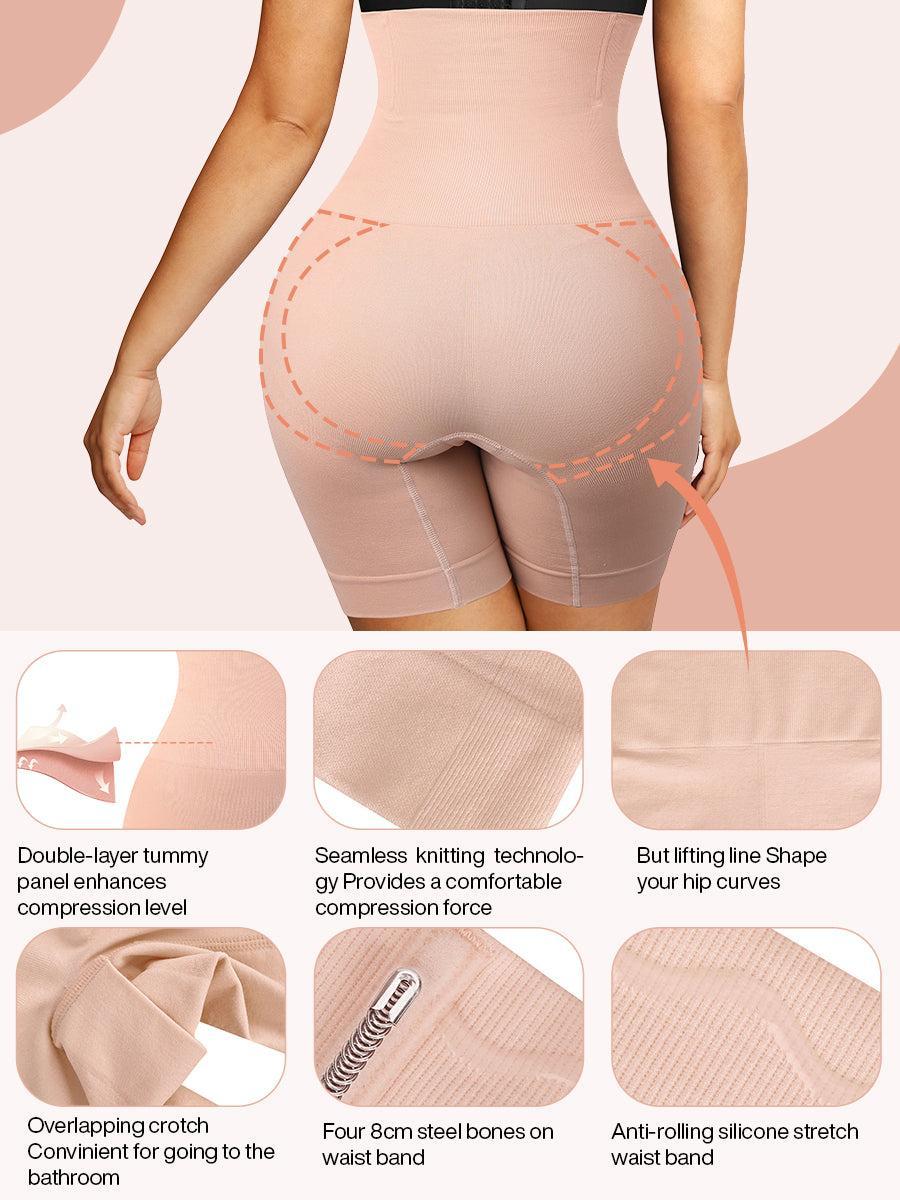 FeelinGirl High-Waisted Mid-Thigh Short  Shaperwear Tummy High Waisted  Tummy Control Panties Seamless Shapewear Comfort Fitted Garment