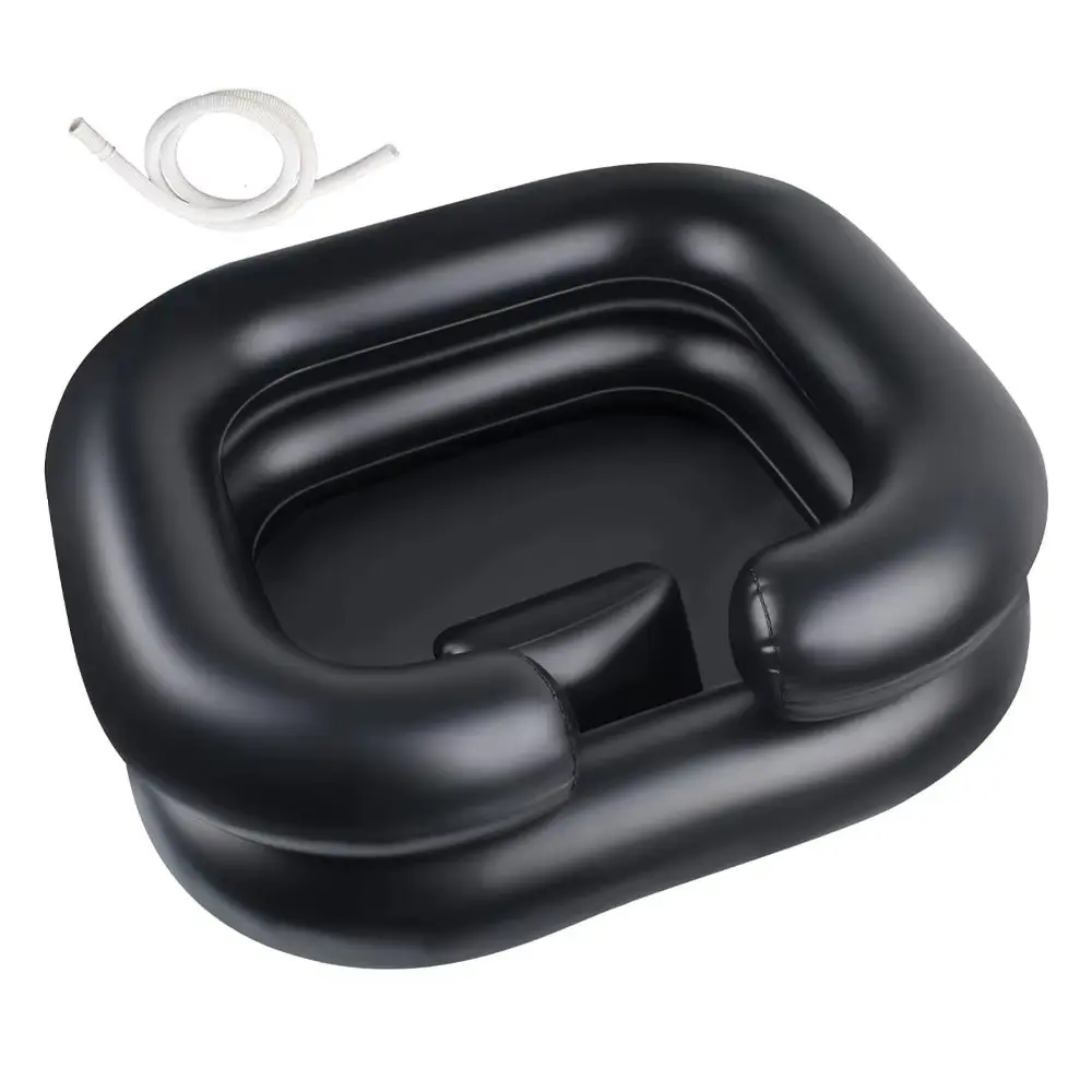 Portable Travel Compact Inflatable Shampoo Basin, Hair Wash Tub for Dreadlocks, Easy-To-Use Bathroom Shower Accessory, Perfect for At-Home Use, Home Goods
