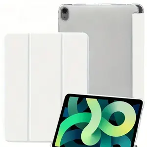 Tri‑Fold Flip Stand Tablet Case with Pen Holder – Shockproof Protective Cover for iPad 10th Gen / 11th Gen / 10.2‑inch / iPad Pro 11‑inch (2021/2020/10th Gen) & Galaxy Tab S9 FE+ (12.4‑inch) – Pink & White, Unisex Design