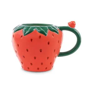 Strawberry Ceramic Mug - Elegant Design for Everyday Use