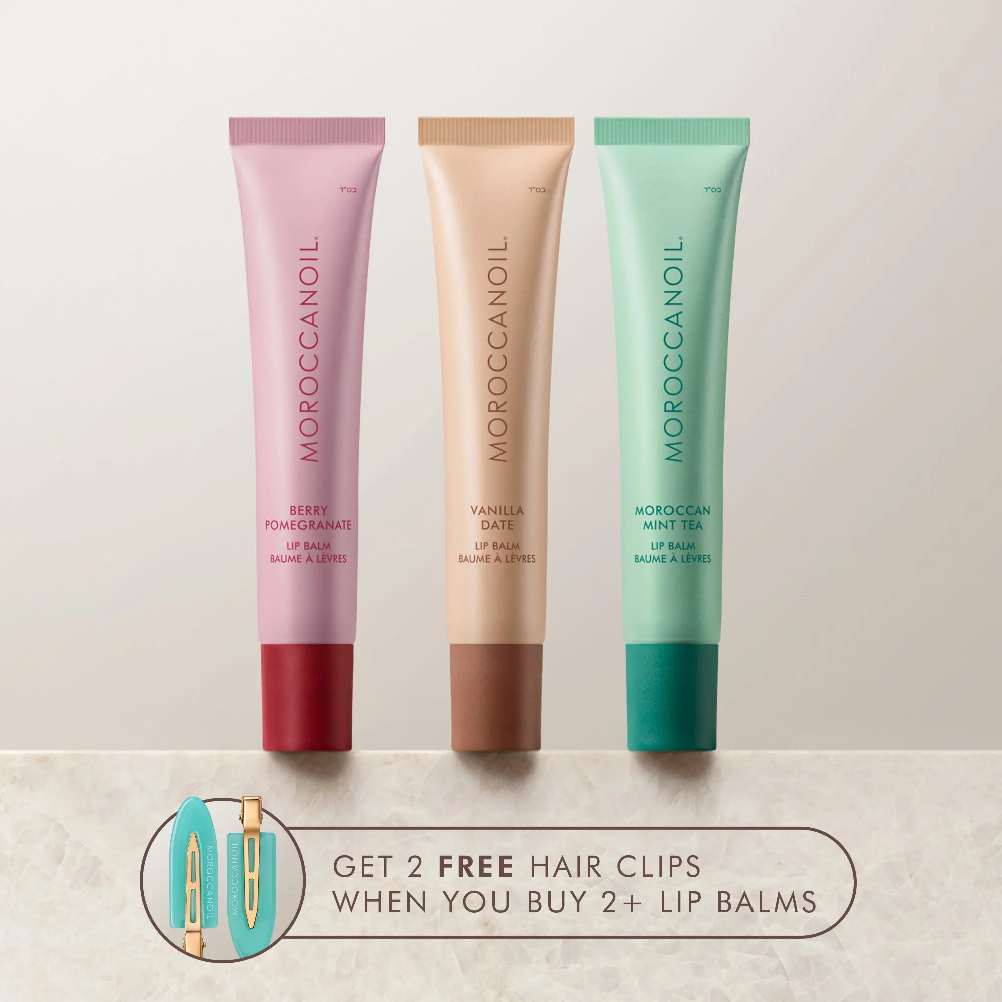 Moroccanoil Lip Balm - Hydrating Formula with Argan Butter, Argan Oil, Peptides, & Hyaluronic Acid - 24 Hours of Moisture - Mediterranean-Inspired Flavors