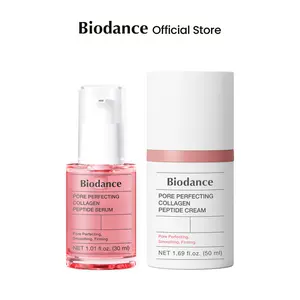 [Biodance Official] Pore Perfecting DuoㅣCollagen Serum+Collagen Cream bundle, 10 Peptides, Pore Minimizing, Plumping, Collagen Replenishment, Skin gripping, Patented 243 Da Collagen, Korean Skincare, Instant Results, Anti Aging