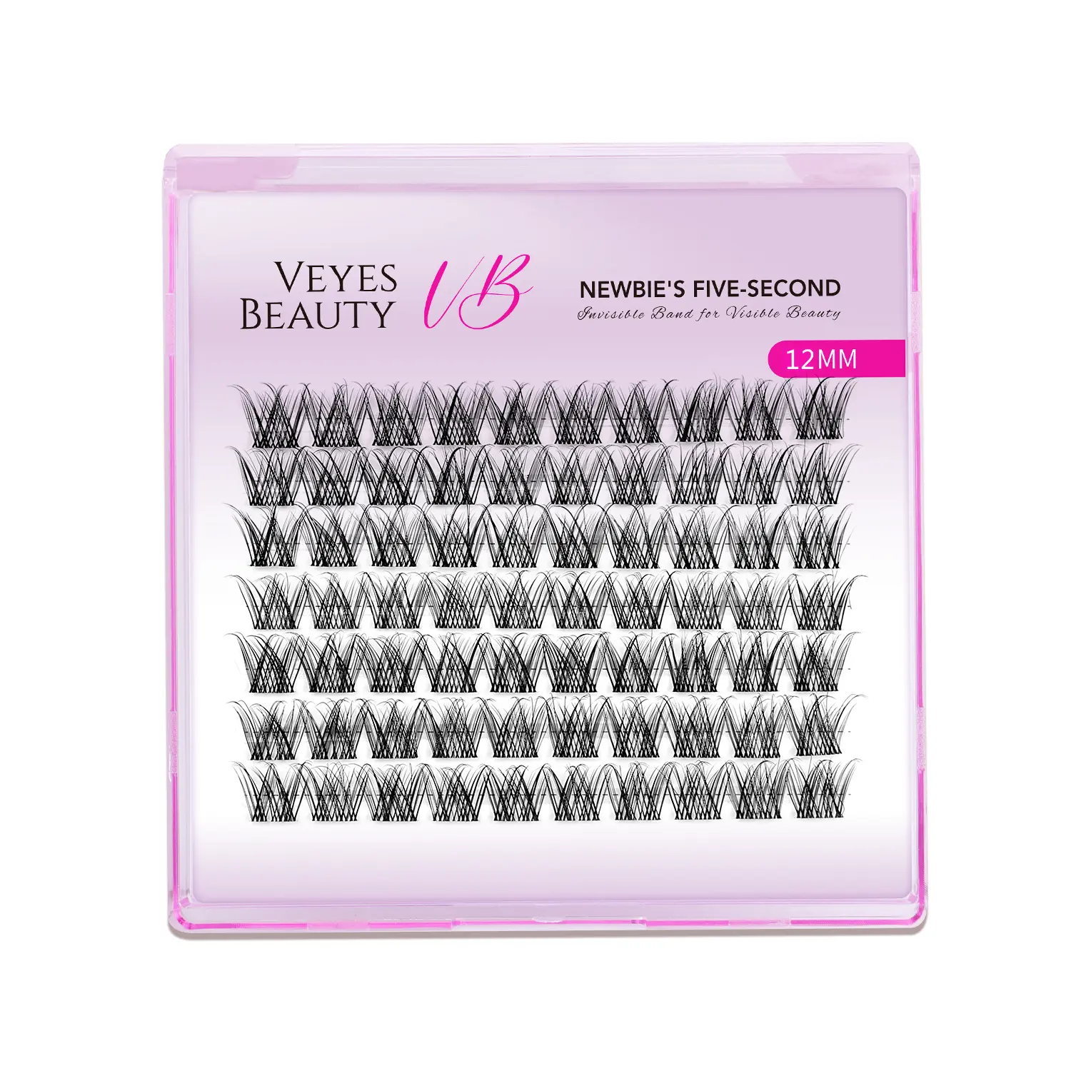 VEYESBEAUTY LuxeBold Cluster False Eyelashes & Adhesives, Soft Fluffy Wispy Lashes with Invisible Band for Adults’ Natural Makeup, 10mm-18mm Single Lengths for Lashes on Fleek Easy to Apply Clusters, Cluster Lashes,sunscreen