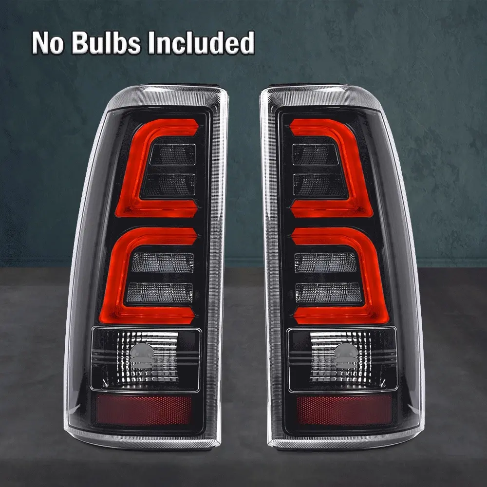 G-PLUS Vehicle Specific Fit LED Tube Rear Taillights - Brake Lamps, Flush LED Taillight Tubes Lighting Assemblies & Components, Car Exterior Upgrade for 1999-2006 GMC Sierra 1500 2500 3500