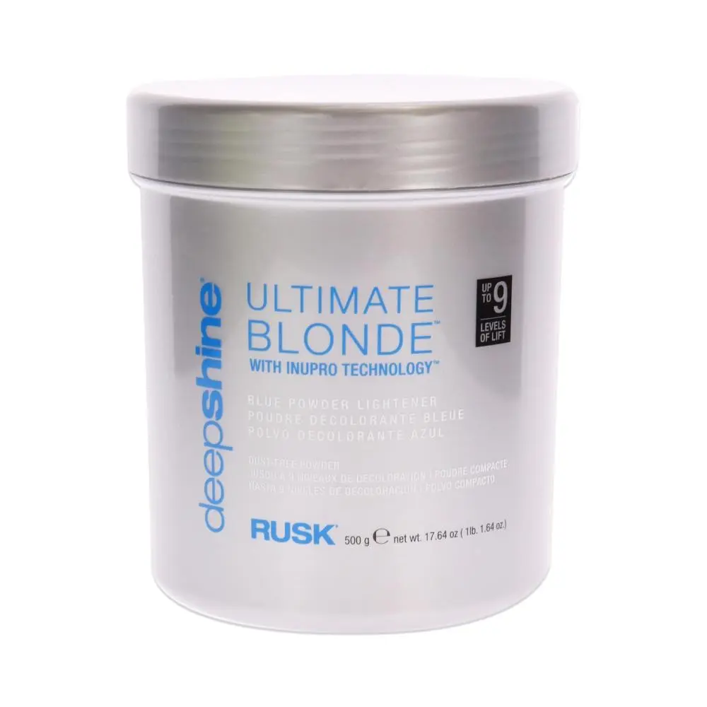 RUSK DeepShine Ultimate Bond Safe Blonde Blue Powder Lightener, 17.64oz - Professional Blonde Hair Color Haircare Product