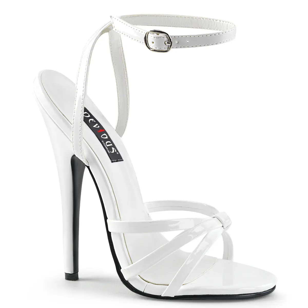 Women's Domina-108 Stylish Elegant Sandals - Stiletto Heels, Ankle Wrap-Around Strap, Knot Detail, Classy Evening Party Heels for Women