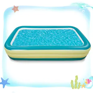 Inflatable Swimming Pool 120"x72"x22" Blow up Pool , Full-Sized Above Ground Family Pool, Summer Water Party, Backyard, Outdoor Beach Garden Lawn , Yellow