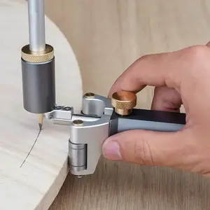 Woodworking Marking Gauge, Straight Arc Curve Line Scriber, Fine-tuning Parallel Drawing Line Ruler, Automatic Line Drawing Tool