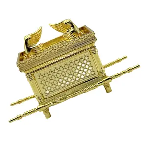 Artistic Israeli Cabinet Decor, Ark of the Covenant Replica, Religious Statue