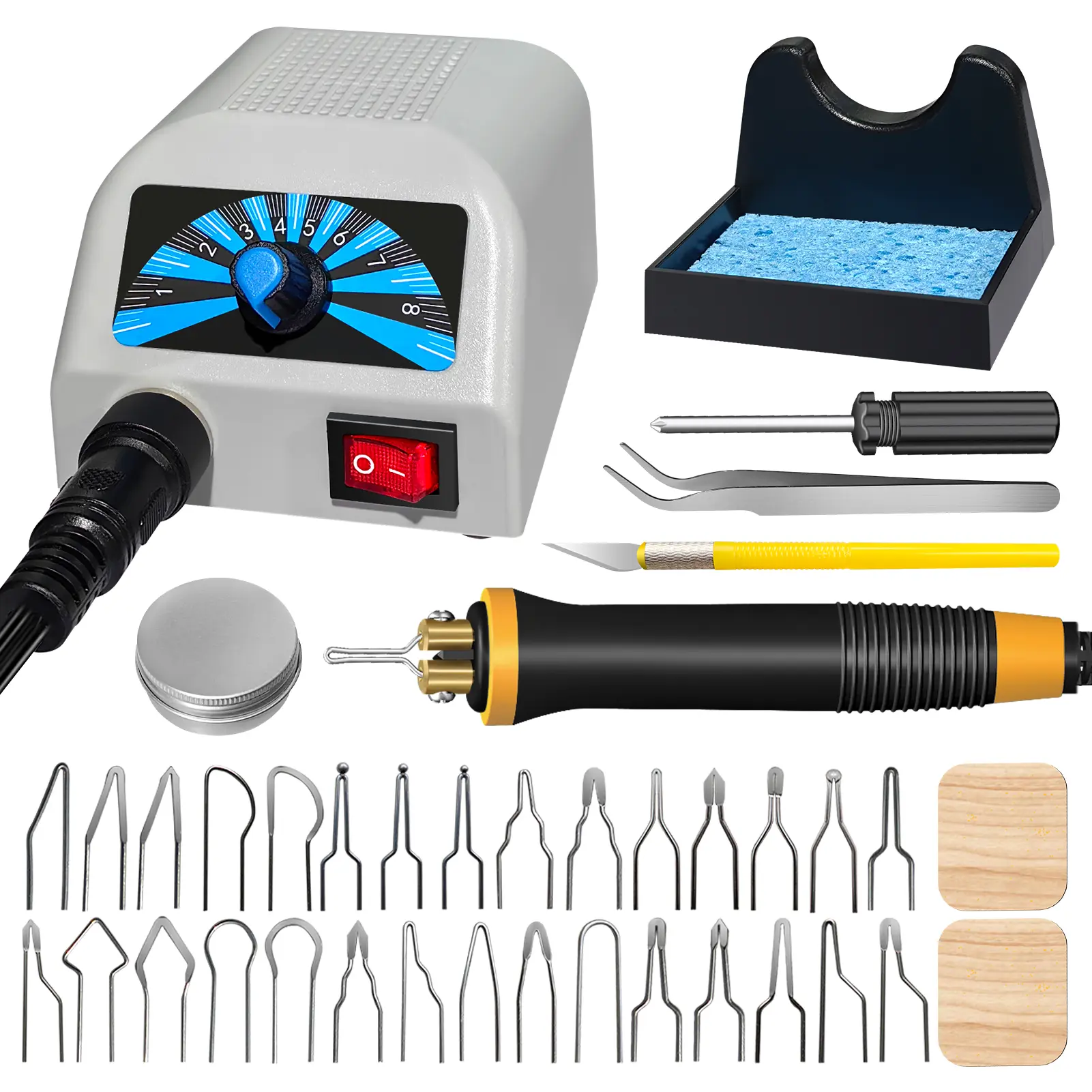 LH20 Wood Burning Kit,Wood Burning Tool, Adjustable Temperature Wood Burner Kit,professional wood burning kit for Adults Beginners Craft,pyrography pen Comes With 30Pyrography Wire Tips