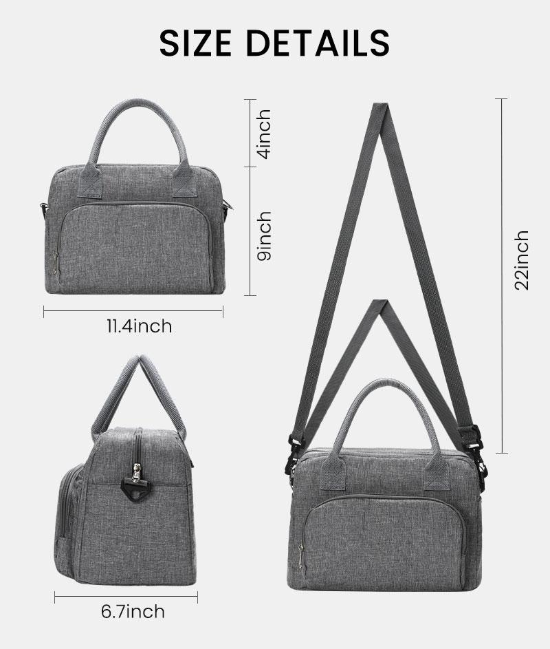 Lunch Bag for Women Men 11 L Large Insulated Reusable Lunch Box Girls Water Resistant Portable Cooler Tote Bag for Work Picnic