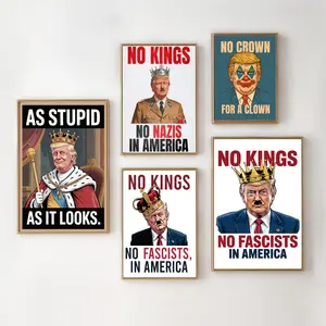 "As Stupid As It Looks" Printable Political Protest Poster - Anti-Trump No Kings Graphic Wall Decor for American Political Activists, Wood-Ready Home Decor Art