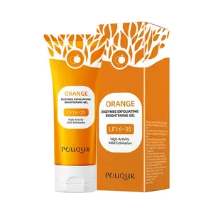 Orange Exfoliating Gel, Vitamin C Face & Body Scrub, Deep Cleansing Peeling Gel, Brightening Facial Exfoliator, Dead Skin Remover, Gentle Daily Skincare, Gift for Back to School