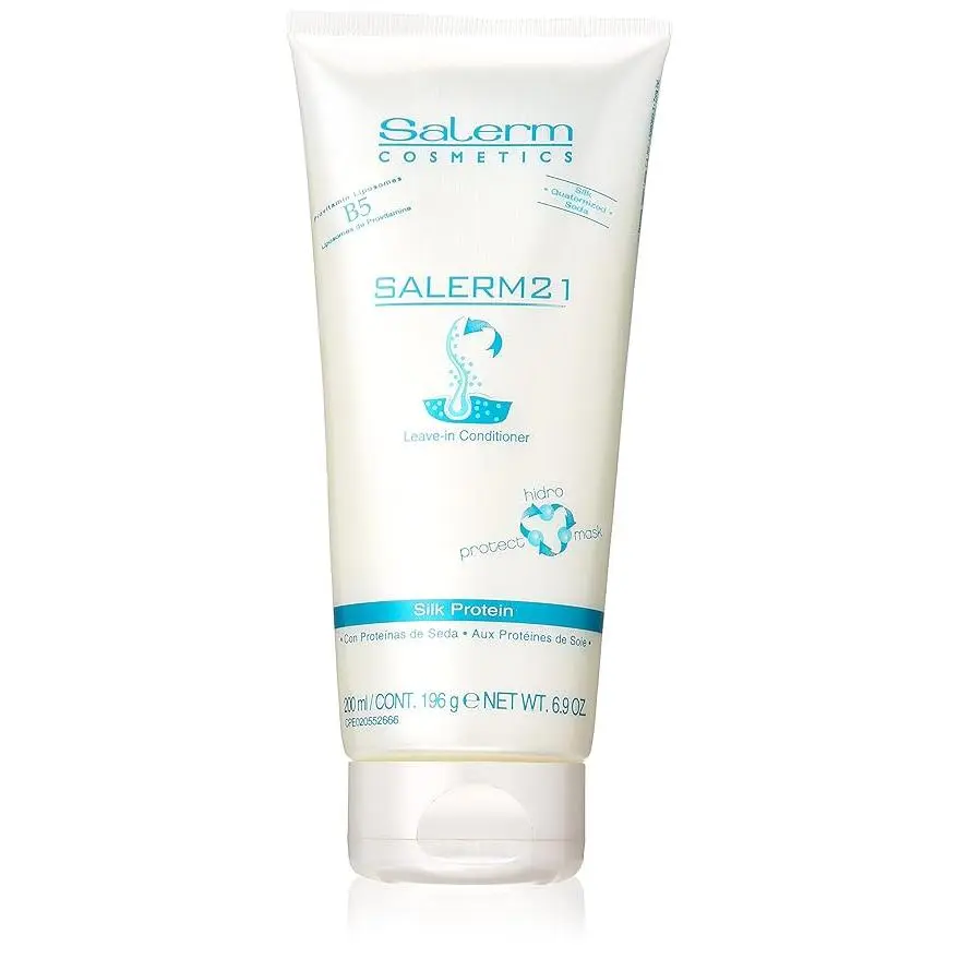 SALERM - Instant Hair Conditioner 21 Silk Protein - 250 ml Leave-In or Rinse-Out Conditioner - with Silk Proteins - Heat Protector and Hydrating