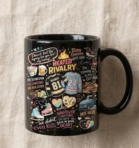 Hockey Rivals Romance Mug 11oz 15oz | Enemies to Lovers Couple Coffee Cup | Fan Gift