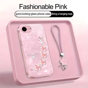 Suitable for [iPhone 16e] high-end women's phone case🤩，a beautiful four-leaf clover lanyard is included🍀, exquisite and high-quality, affordable price, drop-resistant and fingerprint-proof YM99