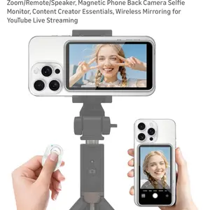 Phone Wireless Magnetic Selfie Monitor Screen For Smartphone Vlog Live Stream Video Recording Phone Rear Camera Selfie Monitor