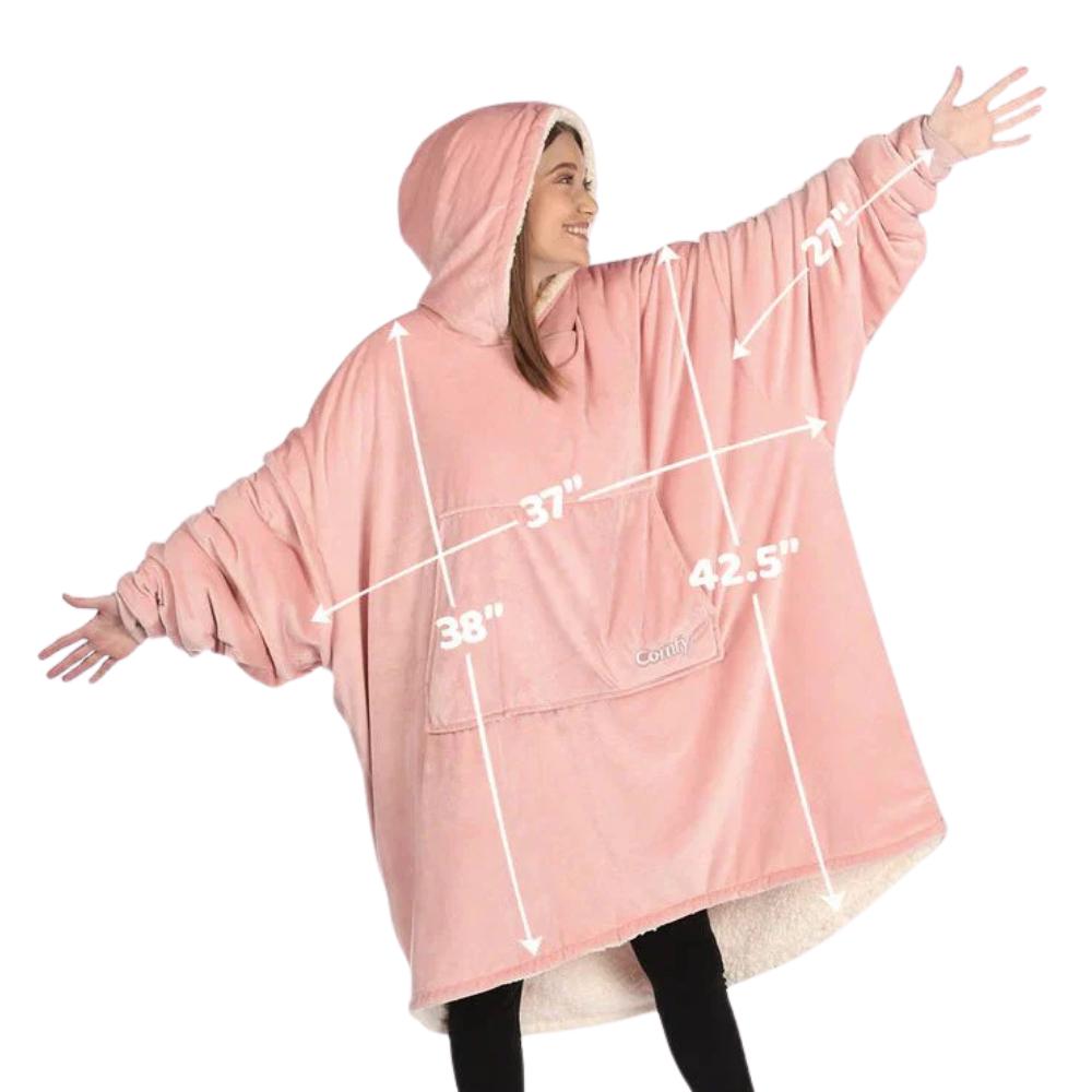 THE COMFY Original Full-Zip- Sherpa Lined Wearable Blanket Hoodie with Full Length Zipper for Warmth and Style, Machine Washable, One Size Fits Most, Seen on Shark Tank, Great Gift, Great for Winter, Womenswear