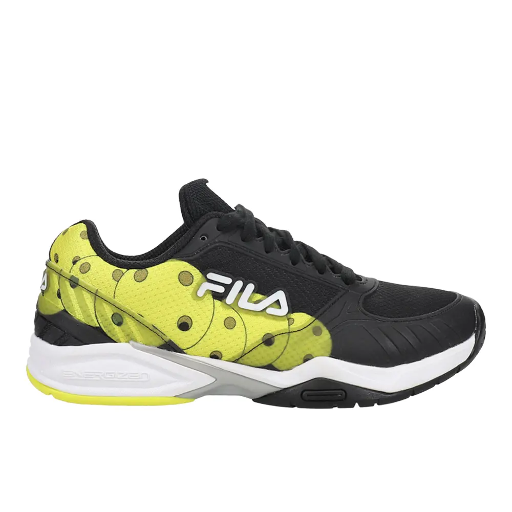 Fila Mens Volley Zone Pickleball Pickleball Sneakers Shoes - Black
