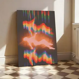 Iridescent Human Light-shadow Art Poster, Modern Art, Fashion Poster, Living Room Bedroom Decoration, Hallway Office Mural, Kitchen, Home Poster, Ideal Gift, Ornaments