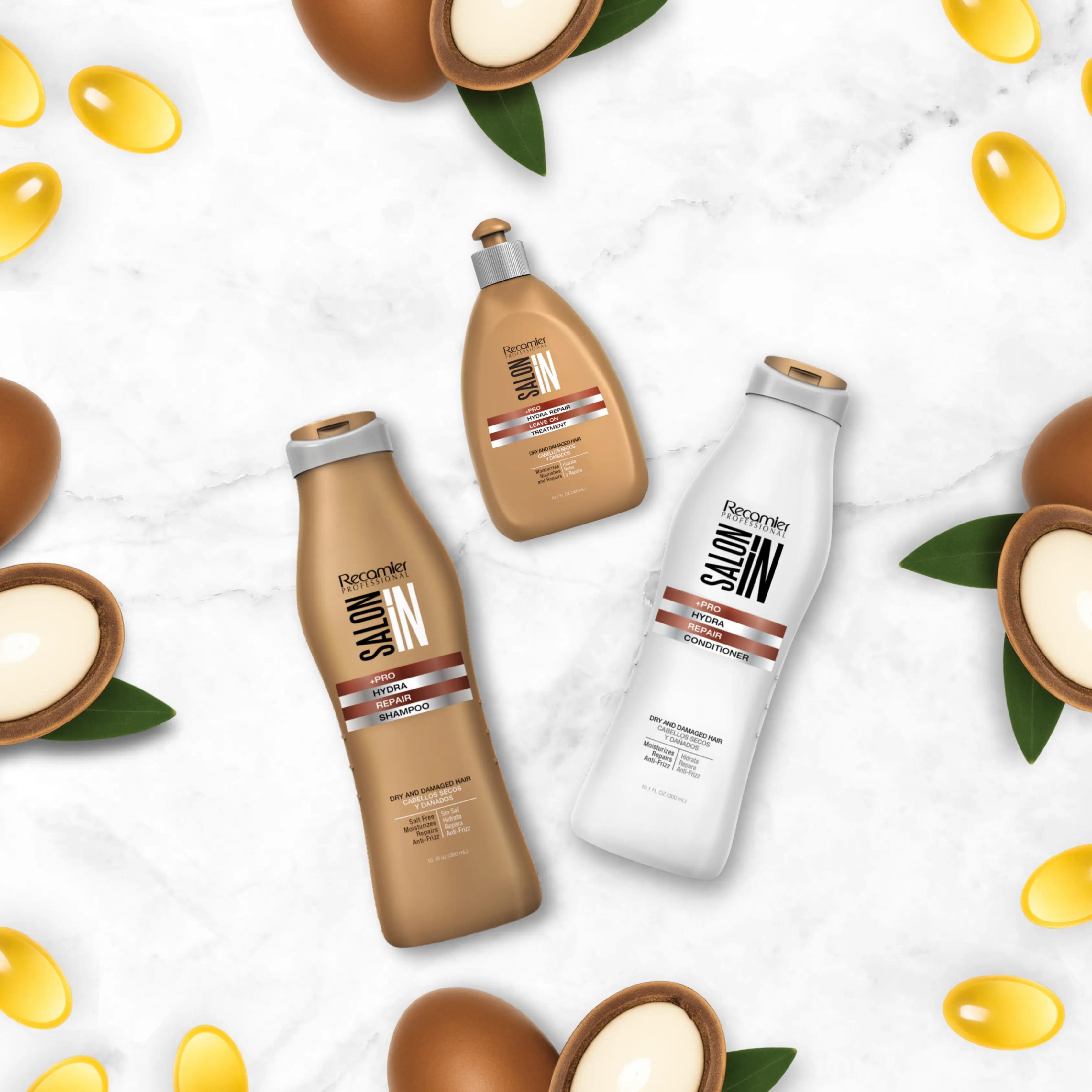 Hydra Repair 3-Piece Set: Shampoo + Conditioner 10.1 fl oz + Leave-On Treatment 10.1 fl oz