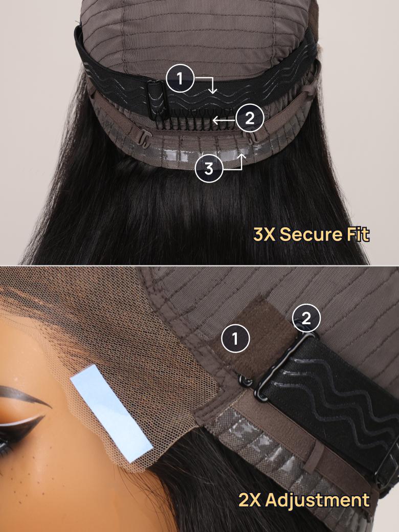 Nadula 7x5 & 13x4 3D Body Wave Lace Frontal Wig With Bangs Pre Everything Put On And Go 180% Density Human Hair Wigs Glueless TikTokShopStockUp SpringStatements