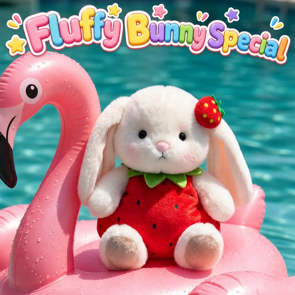 Getahug Fluffy Bunny Handmade Stuffed Animal - Unisex Handmade Gifts for Toys & Hobbies, Dolls & Stuffed Toys Enthusiasts