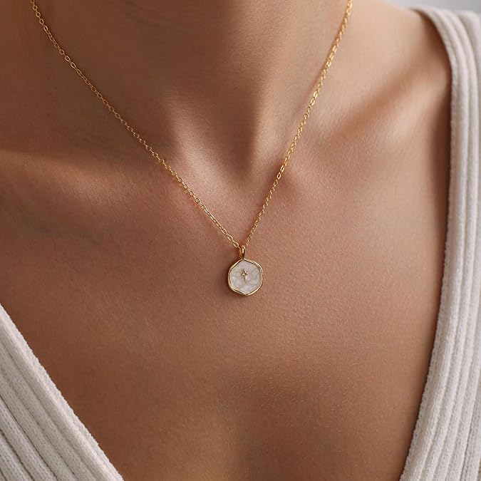 Tewiky 14K Gold Plated Cross Necklace for Women - Dainty Simple Gold Plated Cross Pendant  Elegant & Hypoallergenic Brass Party Jewelry For Easter Valentine's Day gifts