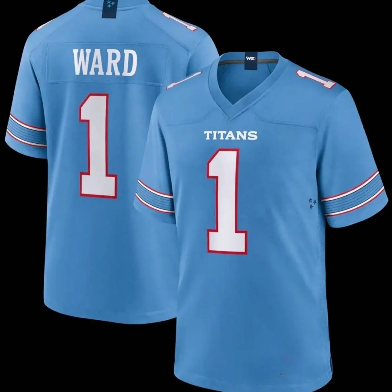 Unisex Football inspired by Titans Ward 1 Game Player Jersey -  Light Blue