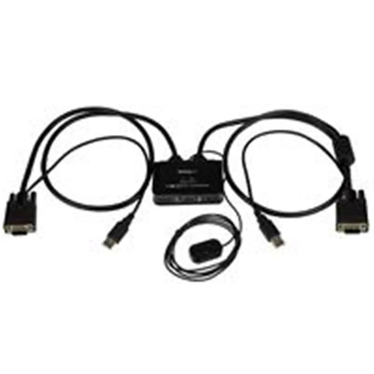 StarTech.com SV211USB 2-Port USB VGA Cable KVM Switch - USB Powered, Remote Switch, VGA (15 Pin High-Density D-Sub) Female, 2048x1536 Resolution, 0.95 lbs Weight, 0°C to 40°C Operating Temperature, Single Monitor, Compact Footprint, Push Button, Office, K
