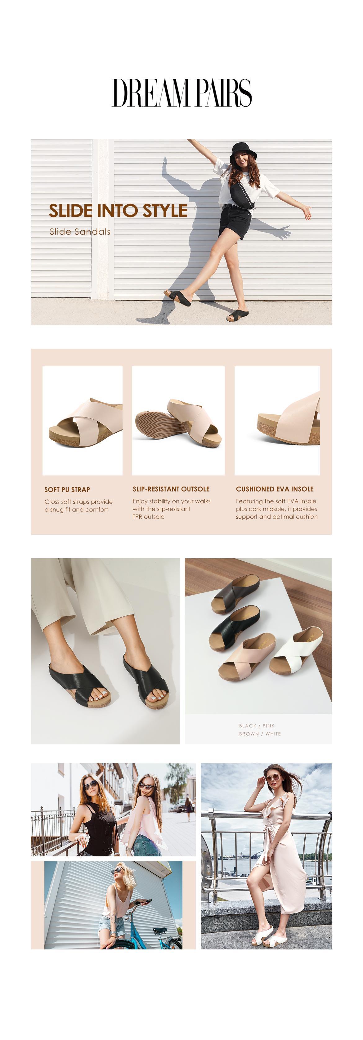 Dream Pairs Women's Open Toe Criss-Cross Wedge Sandals for Summer Walking Shoes Comfort