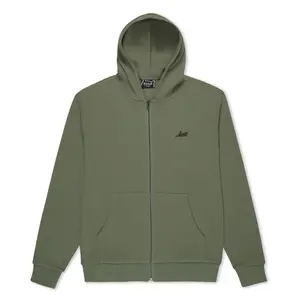 Castanza Waffle Knit Zip Up Hoodie (Olive)