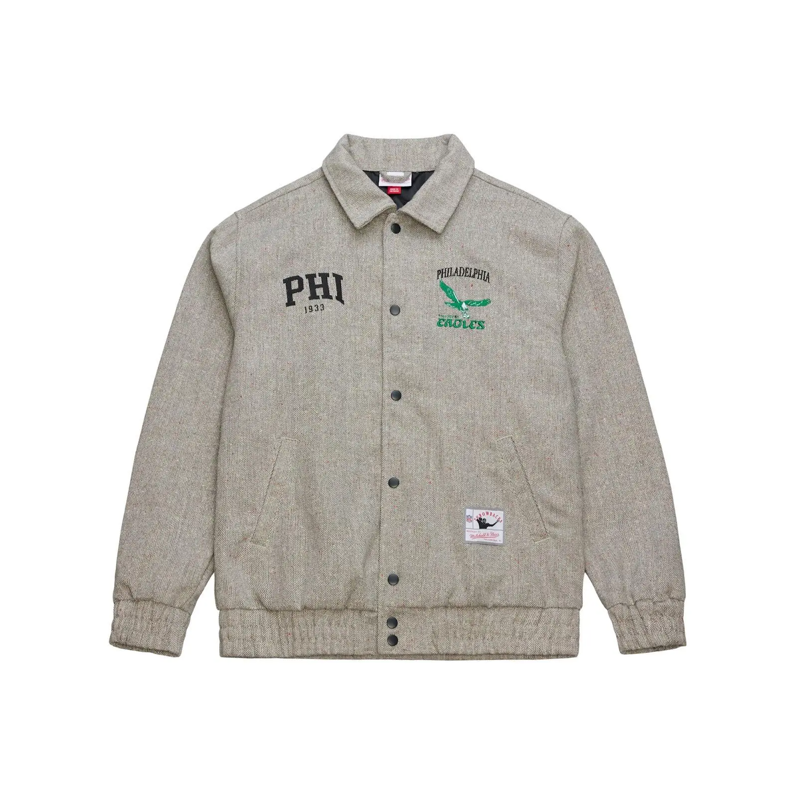 Philadelphia Eagles Gray Cornerstone Full-Snap Jacket