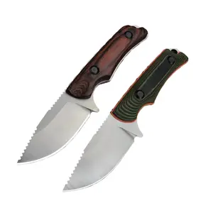 BM 15017 HIDDEN CANYON HUNTER Fixed Blade Knife 2.44 Inch 8Cr13Mov Drop Point Blade G10/Wood Handle Outdoor Hunting Camping Knives Gear