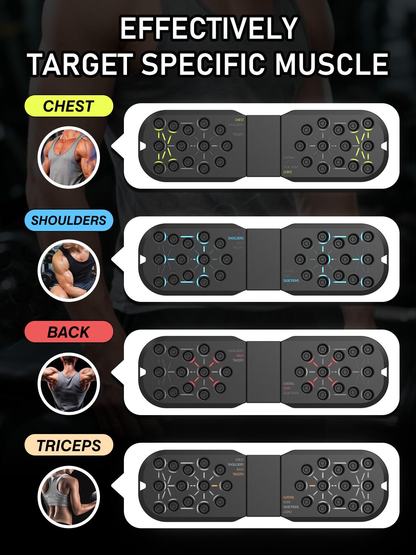 Push Up Board, Abdominal And Chest Muscle Training Folding Push Up Stand, Portable Fitness Equipment For Home Gym