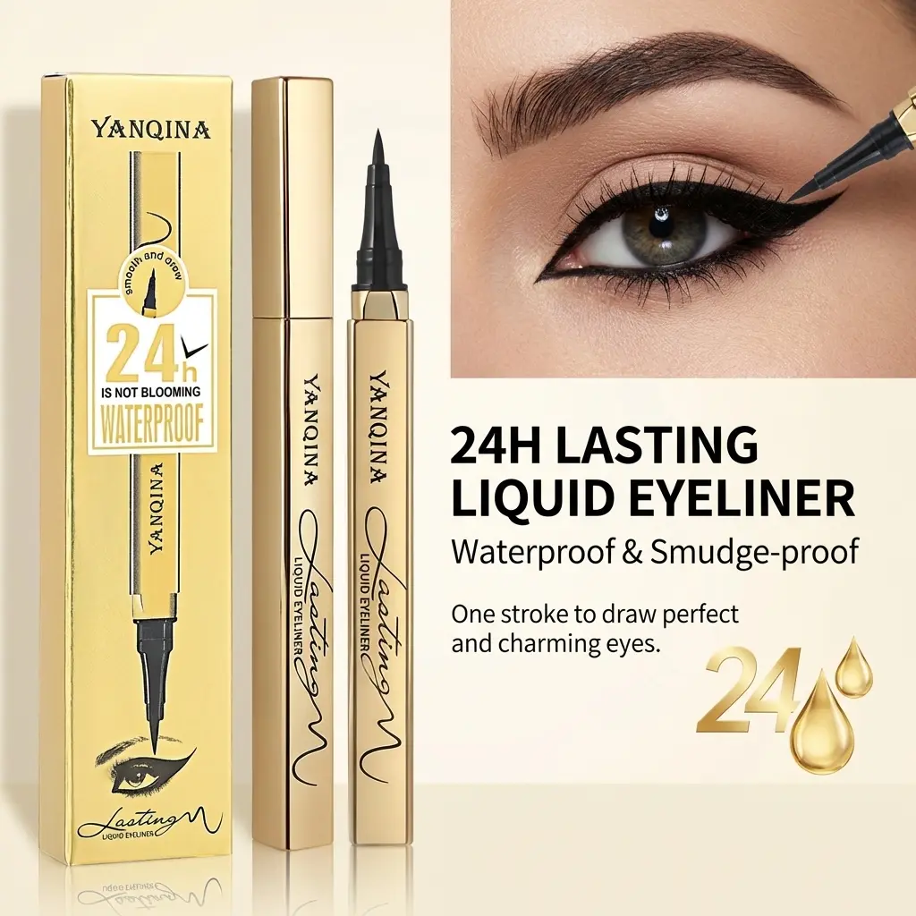 summervibes Waterproof Liquid Longwear Eyeliner Makeup - Ultra-Fine Precision Tip, Quick-Dry, High-Intensity Black, Smudge-Proof, Smear-Proof, No Flaking or Fading, Effortless Sharp Lines & Smooth Application, Ideal Gift, Flawless, Cosmetic, Youth, Beauty