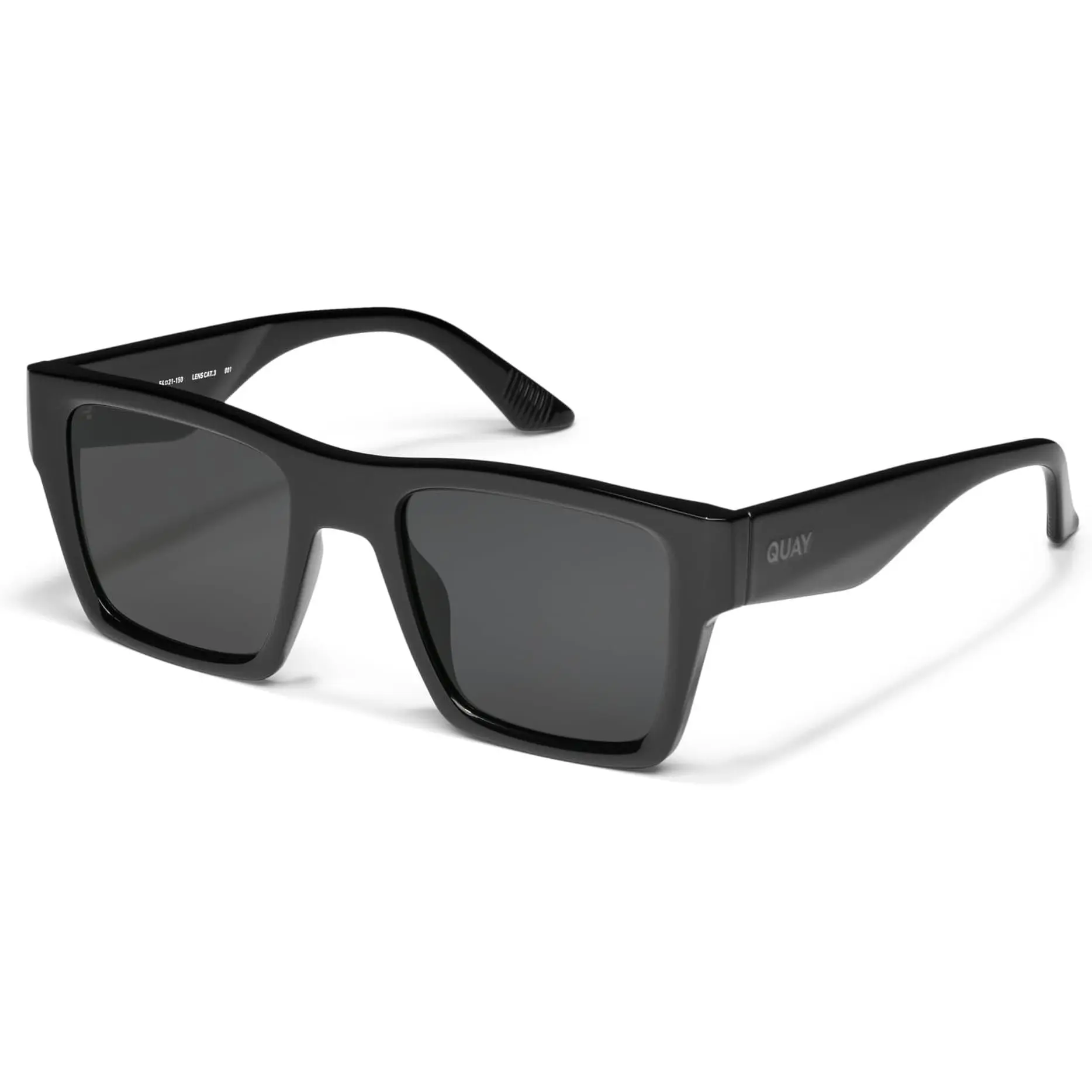 QUAY AUSTRALIA Fast Lane Male Sunglasses - Oversized Square Plastic Frames, CR-39 Lenses, Lightweight Fashion Sunnies with PC Components & Cleaning Cloth for All-Day Wear