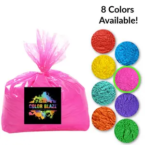Color Blaze - 5lb Holi Color Powder - Red, Orange, Yellow, Green, Teal, Blue, Purple, Pink - Festivals, Color Runs,  Birthday Parties